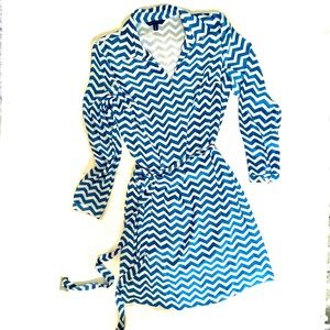 EUC Chevron Shirt dress Brooks Brothers